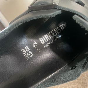 Birkenstock Boston Exquisite Leather size 38 Black (US size 7.5)